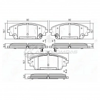 Тормозные колодки передние MAZDA 3 13 SAT STBHY13328ZA A87 8C 1422811025