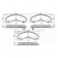 Тормозные колодки передние MAZDA TITAN 04-/Toyota DYNA TR5/TR3/XZU SAT ST1K013323ZA 1422874025 NB8M KZ