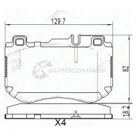 Тормозные колодки передние MERCEDES C180/W205 13 SAT 1440530110 T Q0K6D STA0084201720