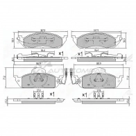 Тормозные колодки передние MERCEDES ML SAT FAZ M7D1 1422812320 STA1634201220