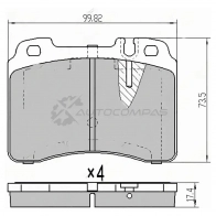 Тормозные колодки передние MERCEDES W210/W202 94-02