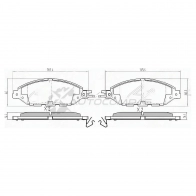 Тормозные колодки передние NISSAN MURANO Z52 16-/PATHFINDER R52 15 SAT AY3TI WI 1440533302 STD10603JA0B