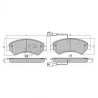 Тормозные колодки передние PEUGEOT BOXER 06- (2 датчика износа с керамическим наполнением)