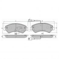Тормозные колодки передние PEUGEOT BOXER 06- (2 датчика износа)