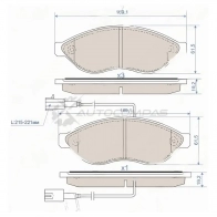 Тормозные колодки передние PEUGEOT BOXER 06-/FIAT DUCATO/CITROEN JUMPER 06- R15 (с керамическим наполнением)