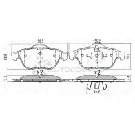 Тормозные колодки передние RENAULT CLIO 06-/MEGANE 03-09/SCENIC 00-09
