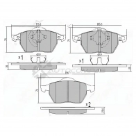 Тормозные колодки передние SKODA OCTAVIA 97-11 SAT W4 O4HH ST1J0698151L 1422833348