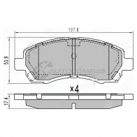 Тормозные колодки передние SUBARU IMPREZA GF 92-00/LEGACY BD/BG/BE/BH SAT ST26296AC011 1422817801 UHI IO