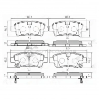 Тормозные колодки передние Toyota PLATZ/ VITZ/PROBOX 00
