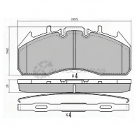 Тормозные колодки передние VOLVO FH/FE SAT ST7421496555 1440535943 TYL NQ