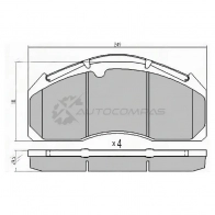 Тормозные колодки передние VOLVO FH1/FM1 SAT 1440548012 WT 9NL ST1078439