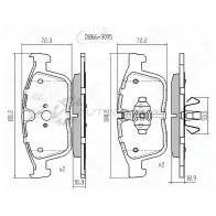 Тормозные колодки передние VOLVO XC60 15 SAT 1422821592 ST31445985 IZ TZPC7