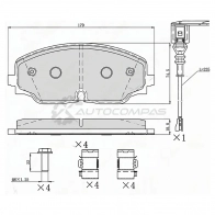 Тормозные колодки передние VW TERAMONT 18 SAT 1440547243 ST3QF698151 HB DLOS