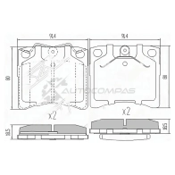 Тормозные колодки передние WV TRANSPORTER T4/MULTIVAN 90-03 (R14) SAT 1440546756 SD PWZ ST701698151H