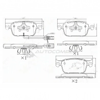 Тормозные колодки передние с датчиком износа AUDI A4 15-/A5/S5 16 SAT 1440987441 ST280057 HCIX YMT