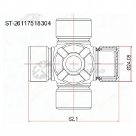 Крестовина BMW E30/E34/E83VOLVO XC90/MERCEDES C203/E211/E210/S220/NISSAN X-TRAIL T31 SAT ST26117518304 1422798394 DC 7ZH