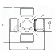 Крестовина рулевая SAT 1422873696 ST1540 01J Z4M9