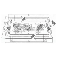 Молдинг лобового стекла (для установки стекла в резинку) MITSUBISHI DELICA L300 86-94 SAT TD20 1422813480 3T3J 9