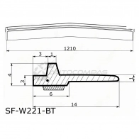 Молдинг лобового стекла верхний MERCEDES-BENZ S-CLASS W221 05-13 SAT SFW221BT 1422875780 E UWZWMS