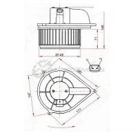 Моторчик печки FIAT DUCATO/PEUGEOT BOXER/CITROEN JUMPER 94-06 SAT 9HDG H 1422800660 ST71734232