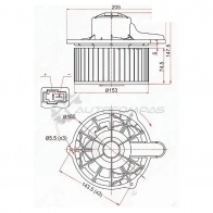 Моторчик печки HYUNDAI ELANTRA 06- (HALLA) SAT X 7UOB 1422806340 ST971132H000