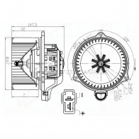 Моторчик печки LADA GRANTA 10-/KALINA 13-/PRIORA 07-/DATSUN on-DO 14-/mi-DO 15-(без A/C) SAT ZTL N0F9 1422808804 ST21700811802210