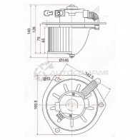 Моторчик печки MITSUBISHI CANTER FE5/FE6 94-01/HINO DUTRO XZU4 /TY DYNA XZU4\7\6 24V SAT N 59RU7 STMC140941 1422814016