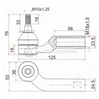 Рулевой наконечник MAZDA 3 03-08/MAZDA 5 05-10 справа SAT STBP4L32280 1422809591 4BF8 4N