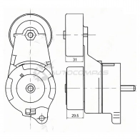 Натяжитель приводного ремня ACURA MDX/CHEVROLET AVEO/HONDA ACCORD/PILOT/LAND ROVER SAT 2ZC 8B60 ST31170RCAA01 1422804941