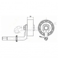 Натяжитель приводного ремня BMW 3/5/X3/X5 2,0/2,5/3,0D SAT ST11287807021 1422798401 WAXM0 V