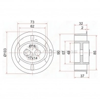 Опора дифференциала задний Toyota MARK II,CRESTA,CHASER, Verossa SAT 1422823285 Z T1U4A ST4165122060