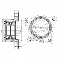 Ступичный подшипник задний левый Toyota PRADO RJ12/SURF RN21 SAT ST4246060010 1422823528 DN B5DM