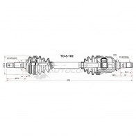 Привод в сборе передний слева Toyota COROLLA AE1 4/5AFE/CALDINA 7AFE 96-02/CORONA 4/5/7AFE 92-01 с ABS SAT TO5102 1422823836 YAF XWTH