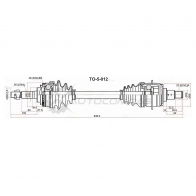 Привод в сборе передний слева Toyota HARRIER CU15 97-03 SAT 1422823838 JEKE6V E TO5012