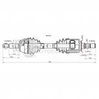 Привод в сборе передний NISSAN PATROLY62 SAT 1422818215 NI5121 FY206 9