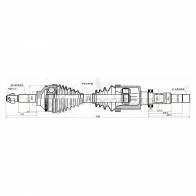 Привод в сборе передний справа FORD TRANSIT 06 SAT FO5119A 1422801948 6I DHQ