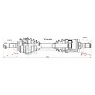 Привод в сборе передний Toyota FORTUNER GGN155 165 GUN15 16 15-/HILUX GGN1 GUN1 SAT 1440542150 4 K0X3I TO5265