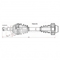 Привод в сборе передний VAG TOUAREG 03-10 2.5 дизель SAT UU5 RETI VW572 1422832976