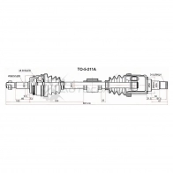 Привод в сборе слева Toyota CAMRY ASV50 11 SAT 1440541478 TO5211A LS5 BJ