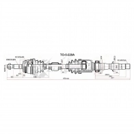 Привод в сборе справа Toyota CAMRY ASV50 11 SAT 1440543943 TO5220A 793G 1I4