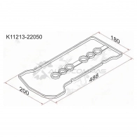 Прокладка клапанной крышки TY 1ZZ-FE, 00 SAT 1422825107 MTK6 UN K1121322050