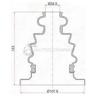 Пыльник шрус внутренний VOLKSWAGEN PASSAT B5/AUDI A4 95-01 97-05 (2 хомута. резина)