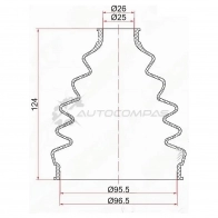 Пыльник шрус наружный передний BMW X5 E53 99-06/VAG PASSAT B8 15-/OCTAVIA III 13- (2 хомута. резина) SAT C1736 1440511895 3C5E3H Y