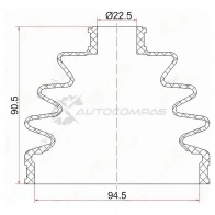 Пыльник шруса NISSAN CEFIRO A32,A33 94-06/TERRANO R50/ATLAS F23 92-02 (2 хомута. резина)