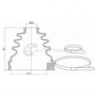 Пыльник шруса внутренний передний NISSAN ALMERA B10 (2 хомута. резина) SAT C1579T 7 XT8C5 1422817848