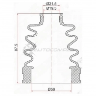 Пыльник шруса внутренний HONDA CR-V RE2 06-11 2.0/2.4L, MAZDA DEMIO 96-04 (2 хомута. резина SAT D5R1 LW C1170T 1422805087