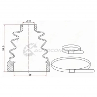 Пыльник шруса внутренний MITSUBISHI ASX GA/OUTLANDER CU 02-16 (2 хомута. резина) SAT C1133T 1422807042 Q RW0H