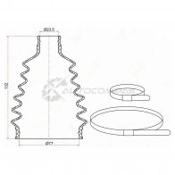 Пыльник шруса наружный Toyota FIELDER 06-12/PREMIO/ALLION ZRT26 07-10 (2 хомута. резина) SAT C1156 L6ER IX 1422805089