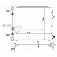 Радиатор VOLKSWAGEN POLO/SKODA FABIA 01-08 SAT VW0011 1422832400 PYL5 F