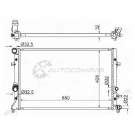 Радиатор AUDI A3 08-13/SKODA OCTAVIA/YETY 09-/VW GOLF/JETTA/TOURAN 09- 1.2 SAT VW00084 87V5 MDM 1422833025